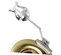 Hoement Silver Metal Marching Clamp-on Music Lyre Holder for Sheet Music Lightweight and Easy to Carry with Workmanship, for Marching Trumpet and Trombone Players