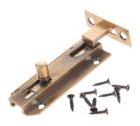 Hoement Slide Lock Bolt for Double Doors with Thick Handle and Easy Installation, Brass Flush Bolt Suitable for Home and Office Security