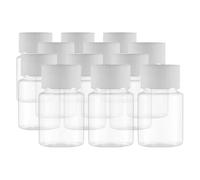 Hoement Small Plastic Bottles Plastic Refillable Bottles with Lids 12pcs 30ml Empty Medicine Container with Reliable Sealing and Easy to Store for Medication Box Storage and Travel Use