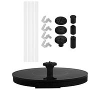 Hoement Solar Fountain Water Pump Easy to Clean Floating Design with 4 Nozzles Engineering Plastic Pump, 7v 1.4w Solar Panel for Bird Bath and Small Pond for Garden Decoration