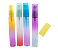 Hoement Spray Bottles and Assorted Colours Random Color 8ml 10pcs Gradient Refillable Glass Portable Empty Cosmetic Containers with Convenient Carry Design for Travel and Hiking