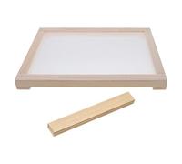 Hoement Stackable Wooden Herb Drying Rack with Net and Press Weight, Medium Size 2Pcs Set for Plant, Tea Leaf, and Fruit Air Drying in Kitchen