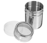 Hoement Stainless Steel Powder Shaker with Lid Fine Mesh Cocoa Chocolate and Sugar Duster for Baking and Coffee for Cappuccino and Icing Reusable Kitchen Tool