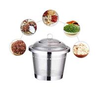 Hoement Stainless Steel Tea Infuser Ball Portable Reusable Loose Leaf Spice Filter for Teapots Mugs with Long Chain Clip Material