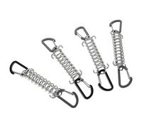 Hoement Stainless Steel Tent Rope Tensioners 4pcs Heavy Duty Spring Buckle | Fiamma Awning Accessories, Rope Buckle and Pull Tent Tensioner for Tent and Awning Use