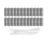 Hoement Stainless Steel Washing Machine Filter Bags with 24 Cable Ties 24pcs Lint Catcher That Won't Damage Clothes Sturdy Laundry Bags for Washing Machine Water Drain and House