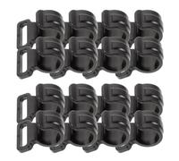 Hoement Tarp Clips Heavy Duty 20PCS Black Plastic C Shape Portable Lightweight Tent Pole Hooks for Canopy Pole Lighting at Outdoor Events