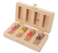 Hoement Teeth Keepsake Box Wooden Tooth Collection Organizer and Glass Lid and Personal Information Recording