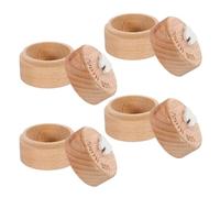 Hoement Tooth and Rounded Edge Design Easy Time Tracking 4pcs Keepsake Box Wooden with Individual Labeled Compartments and Organised Tooth Storage during Holidays and Newborns