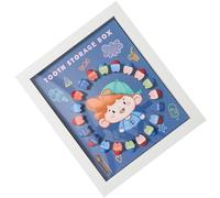 Hoement Tooth Box Crystal Keepsake Case Photo Frame Tooth Fairy Storage Organizer for ’ Lost White Frame Memorial Container