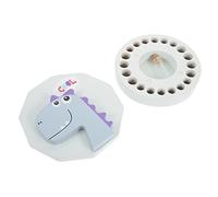 Hoement Tooth Keepsake Box Wooden Container for Boy Girl Teeth and Hair Fun Dinosaur Design Lightweight and Portable Storage for Precious Memories