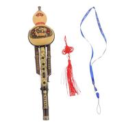 Hoement Traditional Cucurbit Flute Chinese Hulusi Bamboo Flute Wind Instrument for Beginners