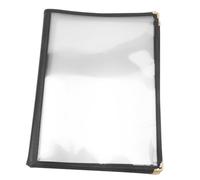Hoement Transparent PVC Menu Covers for Restaurant Menu Protectors Paper Insert Holders with Pages Cookery List and Recipe Cover for Cafe Bar Hotel Use