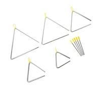 Hoement Triangle Bells for Kids 5 Sets Metal Triangle Music Instrument Percussion with Striker for Children