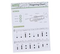 Hoement Trumpet Coated Beginners Chord Design with Creative Chart for on Paper, Large Size Practice Chart for Colouring and Learning Trumpet Fingering Techniques