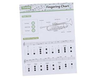 Hoement Trumpet Coated Beginners Chord Design with Creative Chart for on Paper, Large Size Practice Chart for Colouring and Learning Trumpet Fingering Techniques