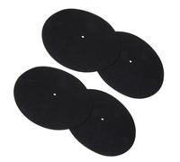 Hoement Turntable Slipmats for Djs Easy Installation Black 4pcs Felt Anti-static and Shock Absorption Pads for Vinyl Records and Phonograph Turntables and Music Enthusiasts at Home
