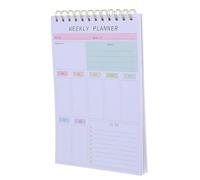Hoement Undated Weekly Organizer with Portable Lightweight Paper and Iron Spiral Binding, Minimalist Elegant Design for Work and Personal Organisation, Double-sided Layout for Efficient