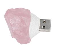 Hoement USB Crystal Stone Night Lamp Romantic Bedroom Decor Natural Mineral Nightlight Compact Atmosphere Light for Home Table Ambient Lighting