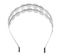 Hoement Vintage Comfortable and Slip-resistant for Women Double Layer Metal Coin Headband Silver Festival Hair Accessory for Weddings and Parties