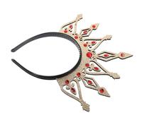 Hoement Vintage Golden Crowns for Women Hairband with Comfortable Fit and Secure Placement, Plastic and Nonwoven Material, for Party and Dance Event Accessories