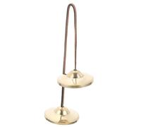 Hoement Vintage Handheld Cymbal Bell for Rhythm Percussion Handmade Tibetan Sound Bell for Meditation Relax Small Finger Instrument for Yoga Music