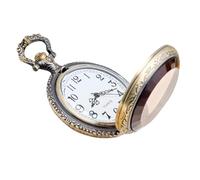 Hoement Vintage Quartz Pocket Watch for Men and Women with Chain, Lightweight Retro Portable Classic Timepiece, Suitable for Everyday Wear and Travel