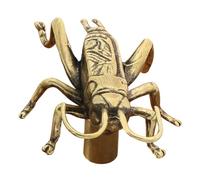 Hoement Vintage Solid Brass Cricket Drawer Pull Handle Decorative Cabinet Knob for Dresser and Furniture Nature-Inspired Retro Animal Motif Easy Maintenance Versatile for Bedroom and