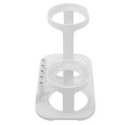 Hoement Water Flosser Organizer Stand White Plastic Modern Sleek Minimalist Design Prevents Water Accumulation Reduces Risk Space-Saving Countertop Holder for Shower and Bathroom