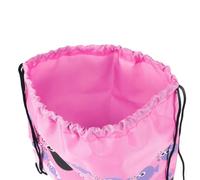 Hoement Waterproof Foldable Drawstring Pink Backpack in Bag Oxford for Cloth with Design Concerts and Trade Shows