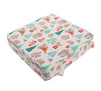 Hoement Waterproof Polyester ’s Dining Chair Booster Cushion for 1-5 Years, Thick Highchair Seat Pad Christmas Tree Print, Chair Lift and Seat Increasing Mat