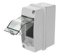 Hoement Way Power Distribution Junction Box with Weatherproof Enclosure Transparent Window Circuit Breaker Box for Indoor and Outdoor Use Compact and Electrical Protection Unit
