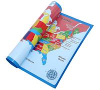 Hoement Wear-resistant Learning for Preschool Poster Usa Paper Synthetic Map Education, Compact Size Decoration Geography Wall