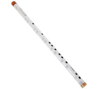 Hoement White Bamboo Flute Transverse Woodwind Instrument Ergonomic Design for Beginners Adults and Students Classical School Band Music Performance