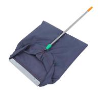 Hoement Windproof Long Handled Dustpan with Durable Dustpan Trash Bag for Outdoor Leaf Collection and Garage Sweeping Robust Easy Clean Garbage Clamp Tool for Home Cleaning Dark Grey