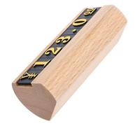Hoement Wood Retail Display Stand with Adjustable Pricing and Longterm Use Khaki Number Pricing Counter Display Stand for Shops and Trade Shows Minimalist Elegant Wood and Abs Label Sale