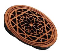 Hoement Wooden Acoustic Guitar Soundhole Cover with Beautiful Hollow Pattern, round Shape Feedback Buffer to Reduce Unwanted Noise and Easy to Store, for Acoustic and Electric Guitars