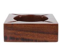 Hoement Wooden Ashtray Cigarette Ash Holder with Proper Storing Capacity and Wind Resistant Feature, Simple Brown Table Ashtray for Outdoors and Housewarming, Lightweight and Good-looking