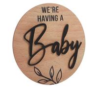 Hoement Wooden Birth Announcement Sign Arrival Plaque for Hospital Home Decor Newborn Door Hanging Keepsake Nursery Photography Prop Safe Celebration