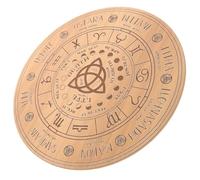 Hoement Wooden Divination Board with Evil Eye Design with Comfortable Touch Feeling, Wicca Pendulum Board Mysterious Atmosphere Fortune Telling for Home and Home Party Use