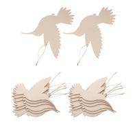 Hoement Wooden Hummingbird Shape Hanging Ornaments 20pcs with Smooth Surface and Lightweight Design, Decorative Bird Shaped Cutouts for Party Spaces and Festive Home Decorations