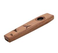 Hoement Wooden Kazoo Mini Musical Instrument with Classic Black Walnut Finish, Professional Wind Instrument for Adults and Beginners, Sturdy Diaphragm Kazoo for Folk and World Music