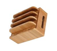 Hoement Wooden Phone and Tablet Charging Station with Removable Stand Cover, Simultaneous Charging Electronic Devices Holder for Home Tabletop Organizer and USB Cable Management