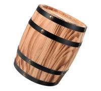Hoement Wooden Wine Barrel Decor Sturdy Oak Craft Prop for Home Bar Garden Ornament Rustic Retro Style