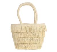 Hoement Woven Straw Tote Bag for Women with Comfortable Hand Feel and Lightweight Design, Beige Handwoven Purse for Beach Trips and Summer Vacations, Featuring Rustic Charm and French