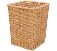 Hoement Woven Trash Basket Garbage Bin Featuring Multi-functional Use and Lightweight Structure, Ideal for Home Decor and Bathroom Narrow Spaces, Simple Shape Wastebasket