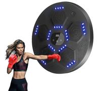 Hoemudy Music Boxing Machine Wall Mounted, Music Boxing Machine With LED Electronic, Smart Music Electronic Boxing Wall Target Multi Musical Target Boxing Reaction Wall Targets (Black)