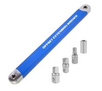 Hoemudy Offset Extension Wrench,Tight Reach Extension Wrench Set,Multifunctional Extension Wrench with 1/2",1/4" and 3/8" Drive Adapters,No Worrying About Tool Handling in Confined Spaces (Blue)
