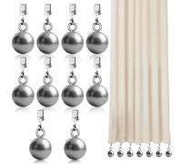 Hoemwarm 10 Pack Outdoor Curtain Weights, Stainless Steel Heavy Duty Curtain Weights Tablecloth Flag Weights Clips for Wind Pergola Patio Gazebo Cabana Outdoor Drapery