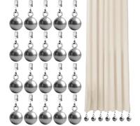 Hoemwarm 20 Pack Outdoor Curtain Weights, 6.3 oz Heavy Duty Curtain Weights Tablecloth Flag Weights Clips for Wind Pergola Patio Gazebo Cabana Outdoor Drapery